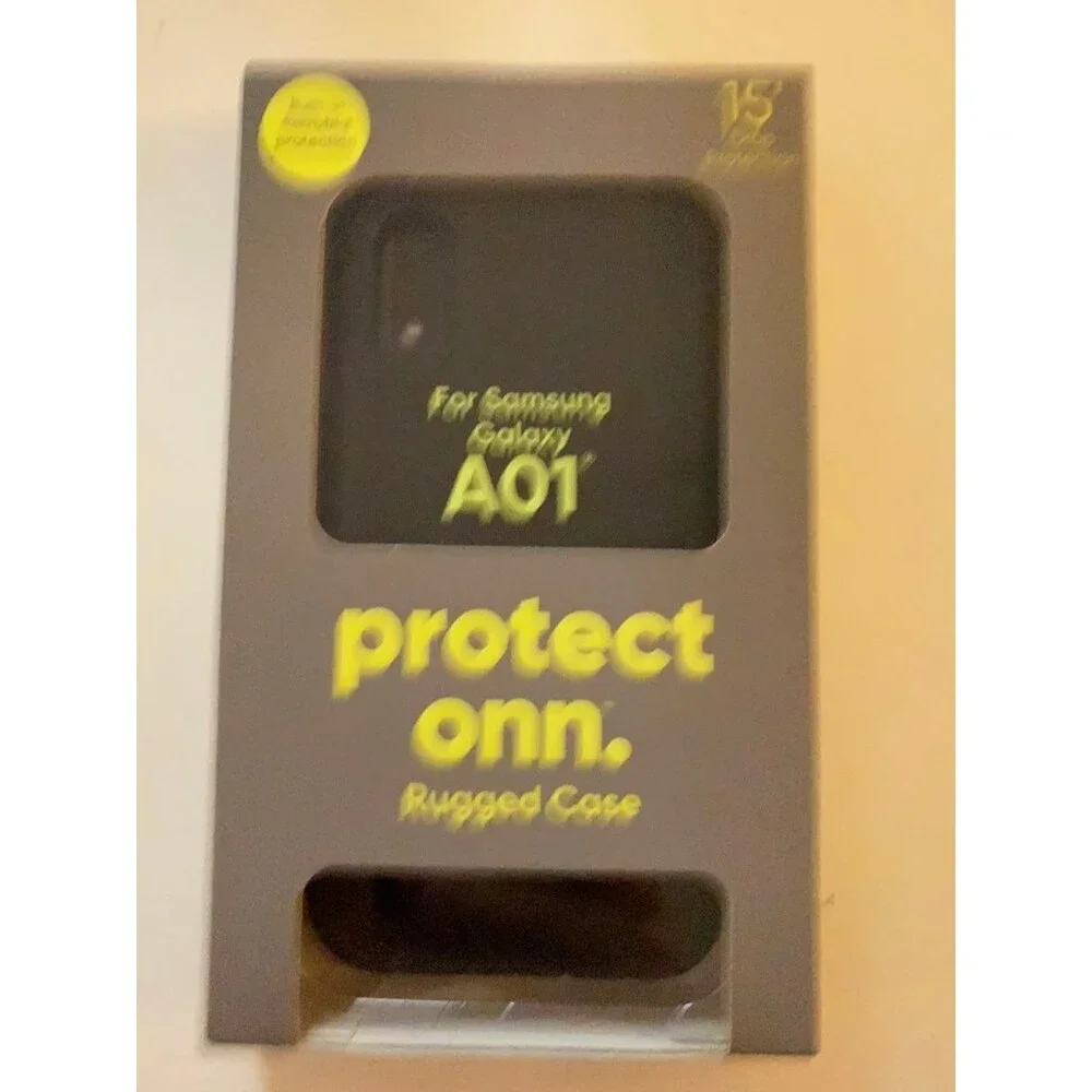 Samsung Galaxy ONN Rugged Case w/ Built-In Antimicrobial-Samsung Galaxy A01 Phon